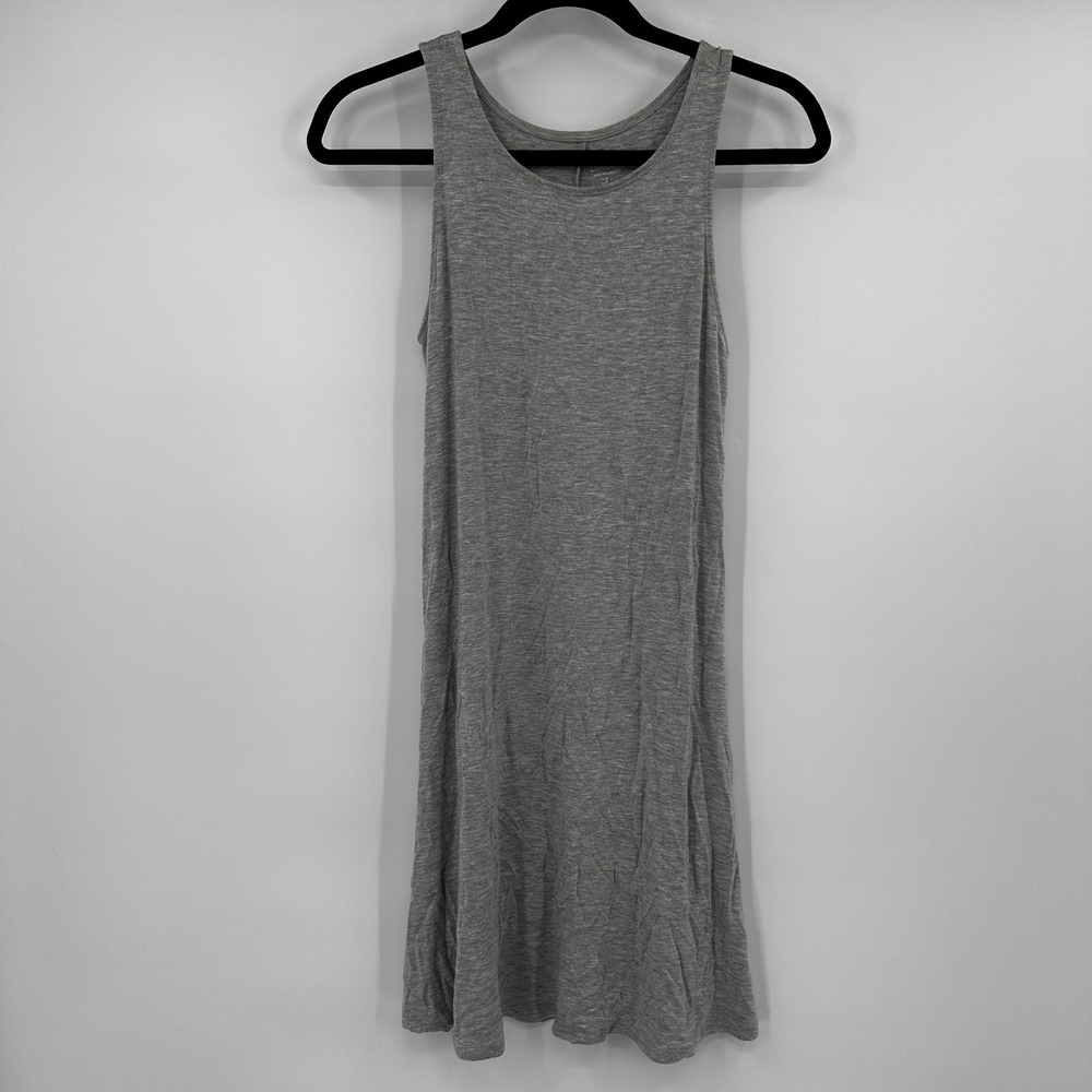 Gap Luxe Heathered Gray Sleeveless Swing Mini Dress Small Small Lounge Summer